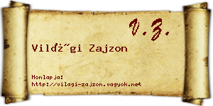 Világi Zajzon névjegykártya
